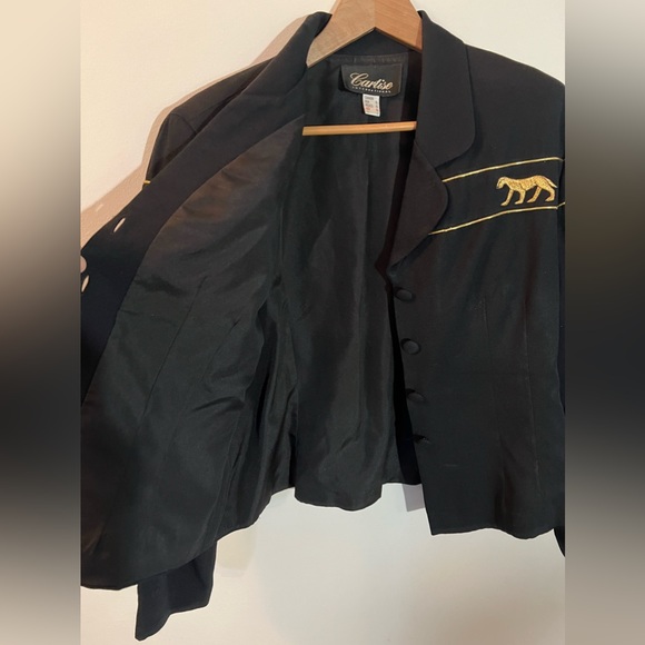 Vintage Embroidered Gold Panther Cropped Jacket - Picture 13 of 13